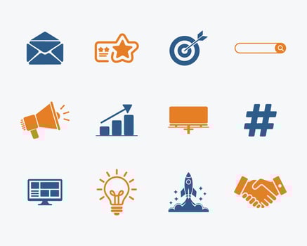 Marketing and Business Icons Collection Perfect for Infographics vector