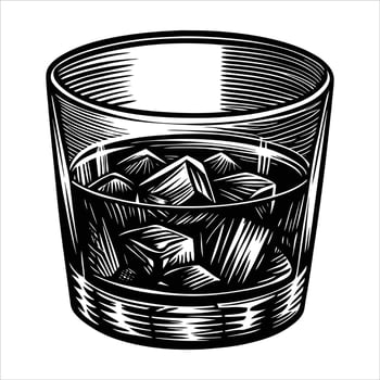 Whiskey Glass Illustration vector
