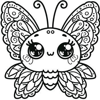 Easy Butterfly Coloring png