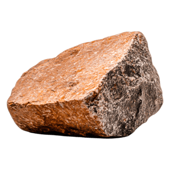 Natural Orange and Gray Rock with Unique Texture and Shape png