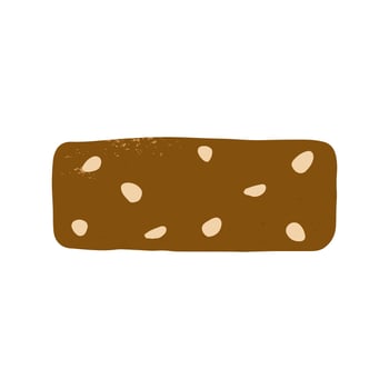 Sweet Almond cakes or bread bakery and pastry illustration vector