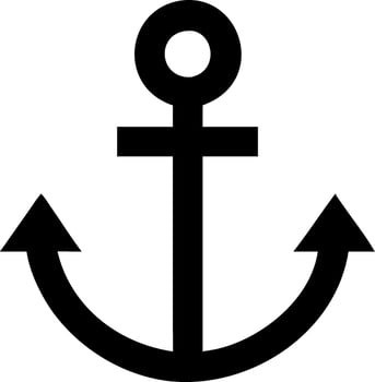 Ocean-Themed Anchor Icon vector