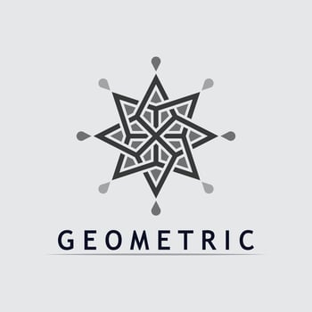 Geometric logo stock icon illustration and business logo stars vector