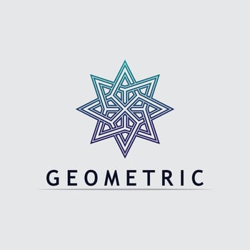 stars Geometric logo stock icon illustration and business logo vector