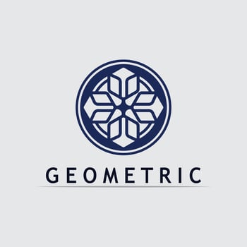 ouval Geometric logo stock icon illustration and business logo vector