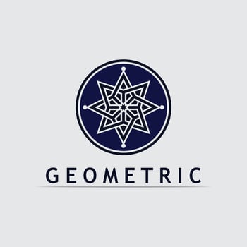 Geometric logo stock icon Minimalist style meets bold shapes. vector