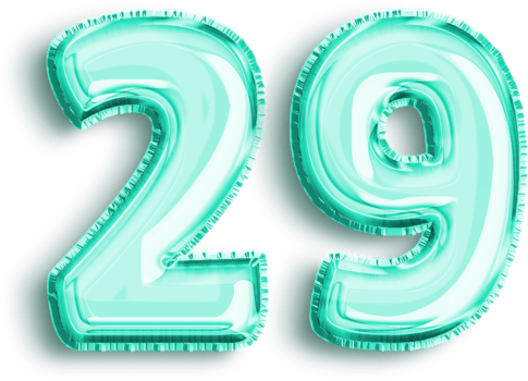 29 Turquoise Anniversary Balloon Decor png