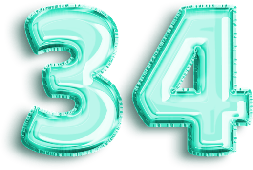 34 Turquoise Anniversary Balloon Decor png