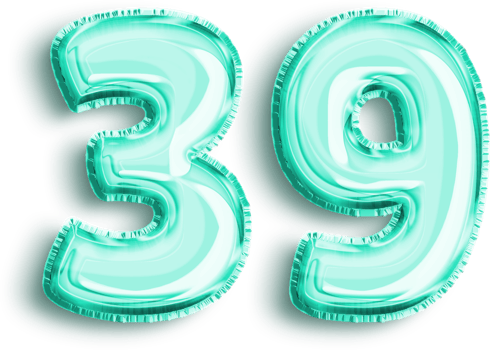 39 Turquoise Anniversary Balloon Decor png