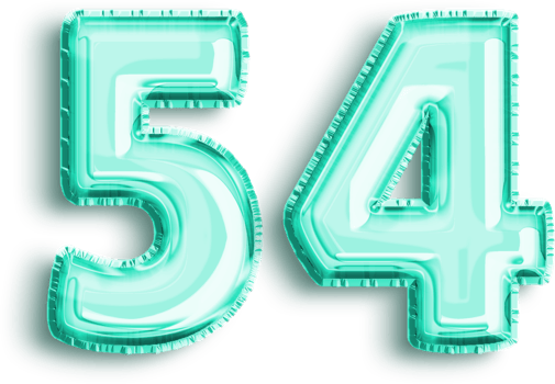 54 Turquoise Anniversary Balloon Decor png