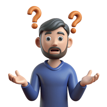 Transparent background confused professional man png