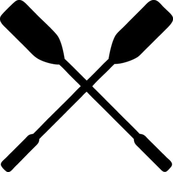 Essential Rowing Oars Symbols for Fitness and Training vector