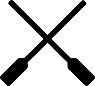 Modern Rowing Oars Icons for Team and Competitive Events vector