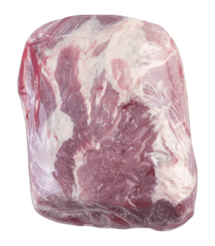 Red meat wrapped in plastic cut out isolated transparent background png