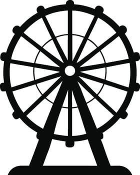 Ferris Wheel Silhouette Illustration vector