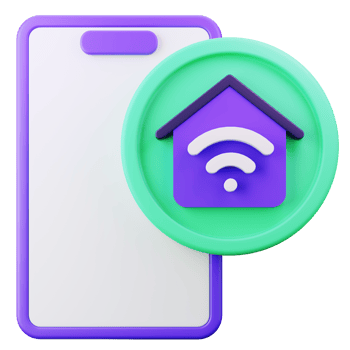 3D Render Colorful Smart Home Control Device png