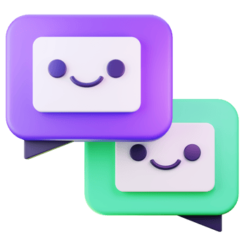 3D Render Colorful Chat Bubble Icons for Communication png