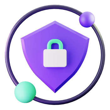 3D Render Stylish Digital Security Icon for Online Safety png