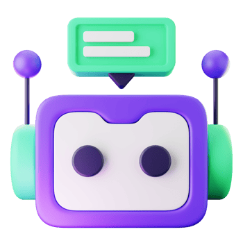 3D Render Friendly Chatbot Icon for Digital Interaction png