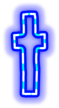 a blue cross on transparent background png