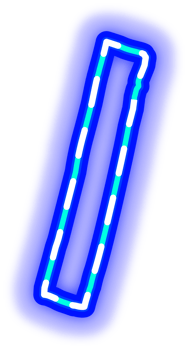 a blue neon slash on a transparent background png