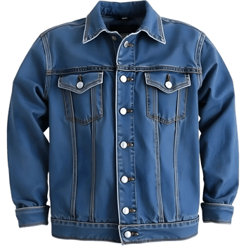 Blue Denim Jacket Isolated On Transparent Background With Clipping Path png