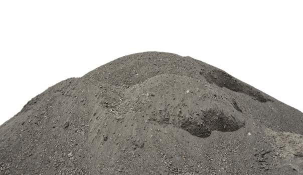 dune of gray sand for construction isolated png
