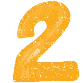 Yellow Number 2 png