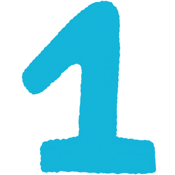 Blue Number 1 png