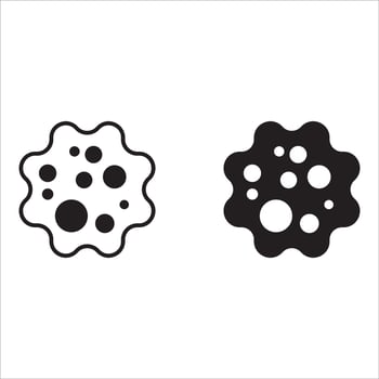 Cancer cell icon set. cancer disease illustration on white background. vector