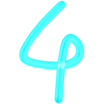 Neon number 4 png