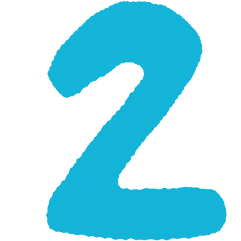 Blue Number 2 png