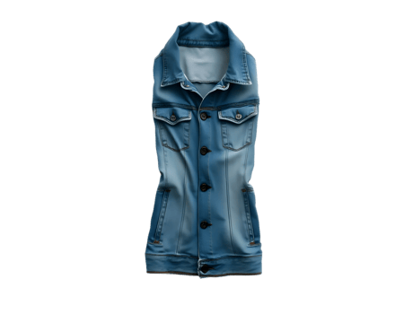 Blue Denim Jacket Isolated Transparent Background With Clipping Path png