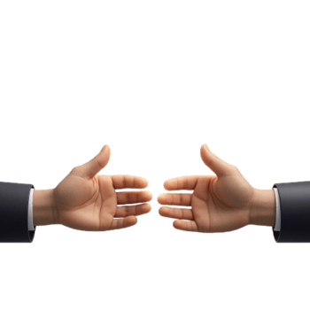 Two hands reaching out to each other png