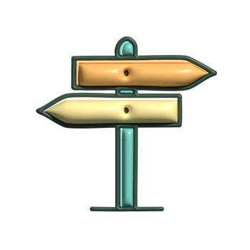 Directional Signpost Emoji Navigation and Travel Guide Icon png