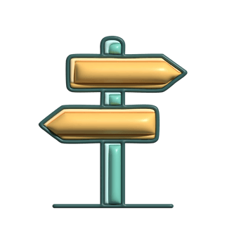 Direction Signpost Emoji Road Sign Icon for Navigation png