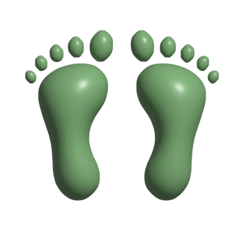 3D Footprints Emoji Walking and Nature Symbol png