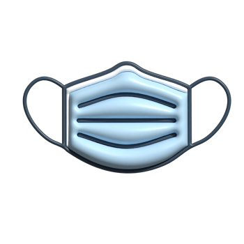 3D Surgical Face Mask Emoji Medical and Protective Gear png