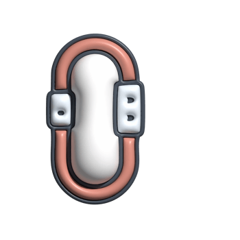 3D Carabiner Climbing and Safety Gear png