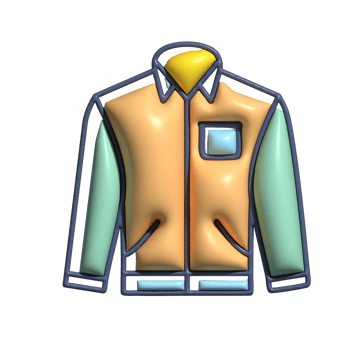 3D Bomber Jacket Emoji Stylish Outerwear and Fashion Icon png