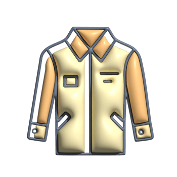 3D Work Jacket Emoji Stylish Utility and Fashion Icon png
