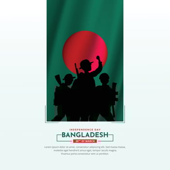 26 March Bangladesh independence day. vector