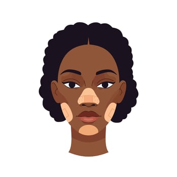 An illustration of a woman with a face mask vector