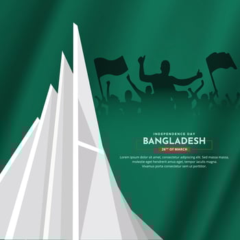 26 March Bangladesh Independence Day Banner Design Background vector