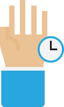 Time Clock Hand Washing vector