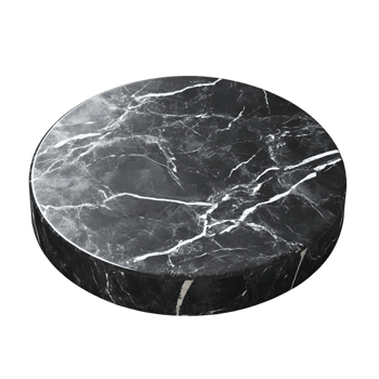 Black Marble Round Table With White Marble Top Transparent Background png