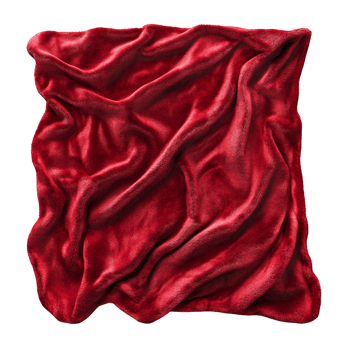 3D Soft Red And Gray Blanket On Transparent Background png