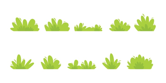Flat Cartoon Bush Illustration vector