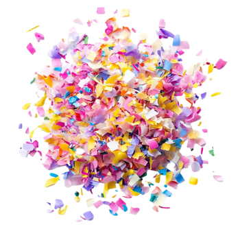 Party Confetti Sprinkles on Transparent Background png