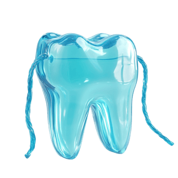 Blue Tooth Illustration Isolated on Transparent Background png
